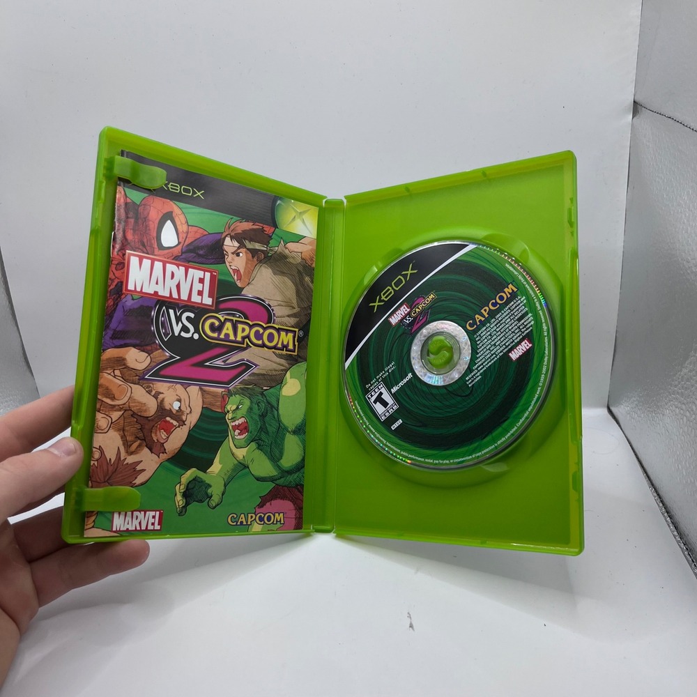 Capcom Marvel vs Capcom 2 Xbox Original NTSC Green Case Complete CIB Fighting - Picture 3 of 5